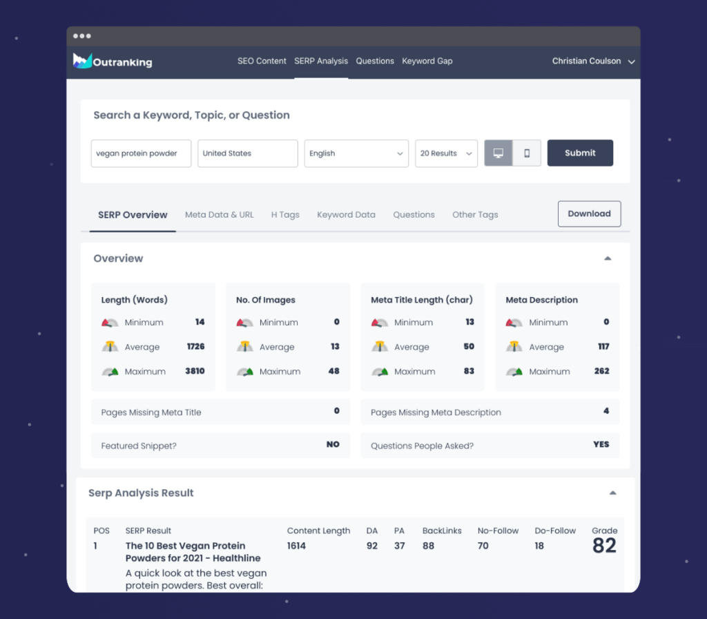 There are many SEO tools available to help improve your SERP rankings