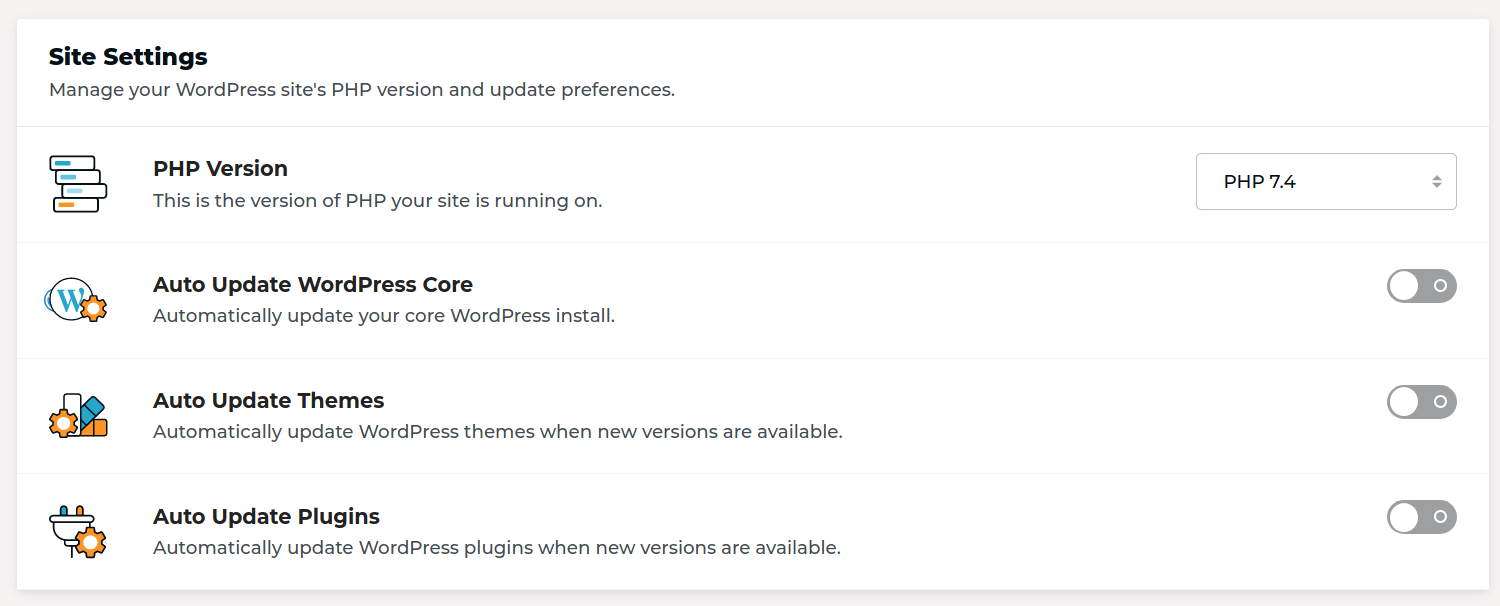 Rocket.net Portal can automate all of your WordPress updates