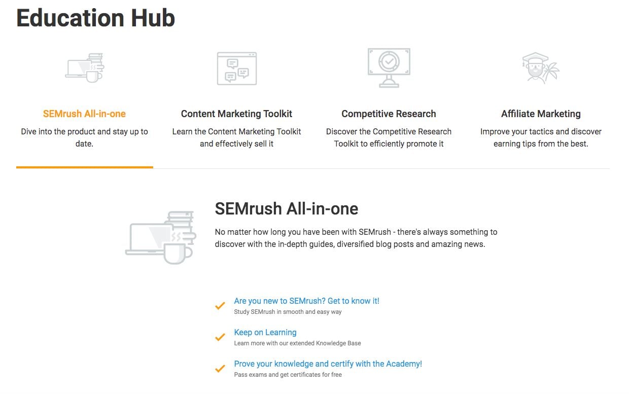 Semrush Education Hub